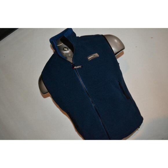 40661 REI Fleece Jacket Vest Polartec Blue Polyester Size Small Mens - Picture 3 of 8